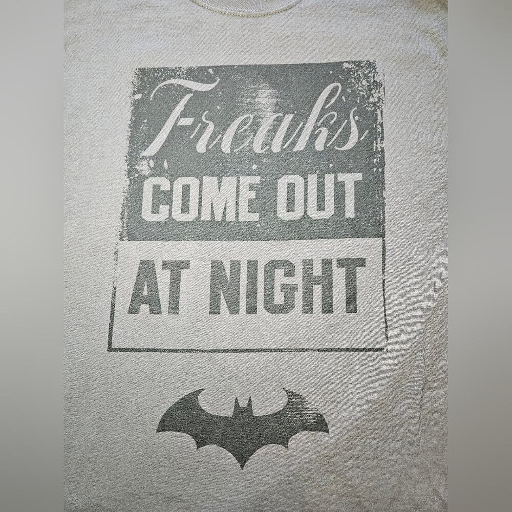 XL Mens Batman DC Comics Gray Graphic Tee From Six Flags - Picture 2 of 5